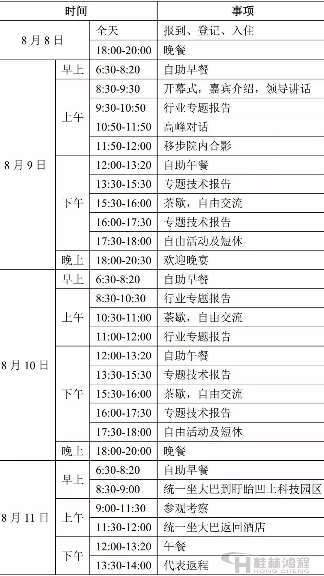 2018年中國非金屬礦產業技術高峰論壇會議流程